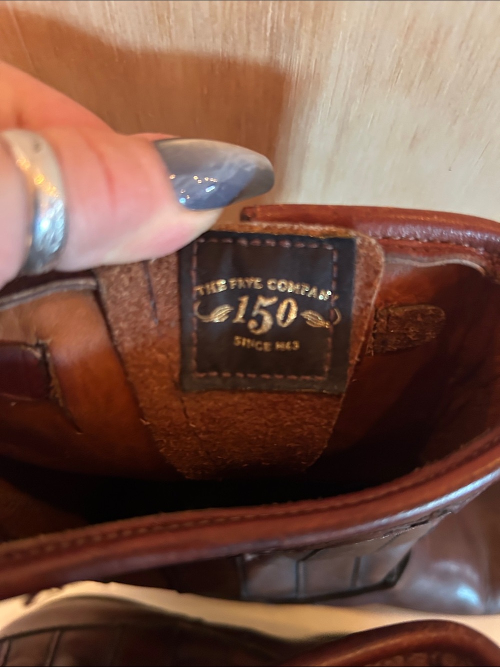 Frye Brown Leather Engineer Boots 150 year anniversary boots - Picture 2 of 6